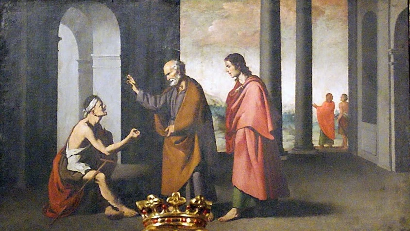 Cattedrale di Siviglia - San Pietro guarisce il paralitico, Pala d'altare della Cappella di San Pietro